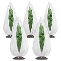 Gardzen 5-Pack Heavy Duty Plant Covers Freeze Protection, 54”×72”