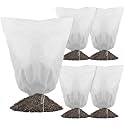 Gardzen 5-Pack Plant Cover Drawstring Tree Cover, Winter Freeze Plant Protection, Tree Jacket Frost Blanket for Outdoor Plants, 31" x 40"