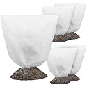 Gardzen 5-Pack Plant Covers Freeze Protection, Drawstring Tree Cover, Winter Freeze Plant Protection, Tree Jacket Frost Blanket for Outdoor Plants, 22.4" x 24"