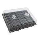 Gardzen 5-Set Garden Propagator Set, Smiling Face Seed Tray Kits with 350-Cell, Seed Starter Tray with Dome and Base 18" x 14" (70-Cell Per Tray)