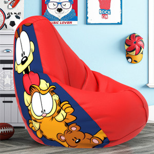 garfield 4xl garfield bean bag for adults teardrop bean bag  with bean filling red