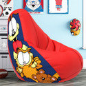 Garfield 5XL GARFIELD Bean Bag For All Teardrop Bean Bag  With Bean Filling (Red)