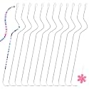 GarfxG 12 PCS Bead Spinner Needles, Big Eye Curved Seed Beading Needles