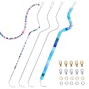GarfxG Beading Needles Set, 4 Pcs Beading Spinner Needles and Clasps