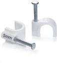Garg Traders 5mm Cable Holder Clips for Clean and Efficient Wire Management Setup Splice Cap Closed End Electrical Wire Connectors for Insulating the Wire End Wire Connector (White, Pack of 100)