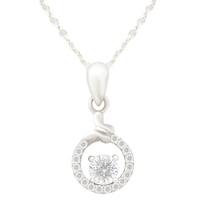 gargi by pn gadgil and sons  925 sterling silver  pendant with cable chain  gifts for girlfriend women amp girls  with certificate of authenticity amp hallmark