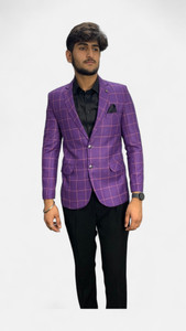 gargian master cut checkered single breasted formal party men blazer