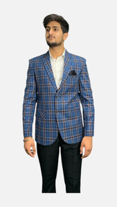 gargian master cut checkered single breasted formal party men blazer