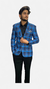 gargian master cut checkered single breasted formal party men blazer
