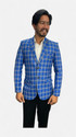 gargian master cut Checkered Single Breasted Formal, Party Men Blazer