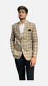 gargian master cut Checkered Single Breasted Formal, Party Men Blazer