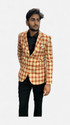 gargian master cut Checkered Single Breasted Formal, Party Men Blazer