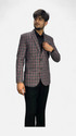 gargian master cut Checkered Single Breasted Formal, Party Men Blazer