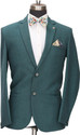 gargian master cut Men Solid Single Breasted Formal, Party Blazer (Dark Green)
