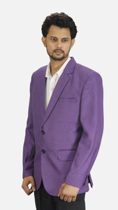 gargian master cut men solid single breasted formal party blazer purple