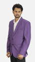 gargian master cut Men Solid Single Breasted Formal, Party Blazer (Purple)