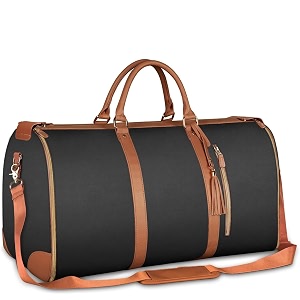 speculo leather garment bags for travel convertible carry on garment bag large duffle bags for women 2 in 1 hanging suitcase suit water resistant duffel travel bags with shoe pouch black 254 cm