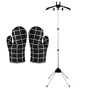 Garment Steamer Rack For Clothes With 1 Pair Ironing Gloves,Steamer Stand For Clothes,Steamer Hanger Stand