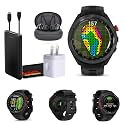 Garmin Approach S70 Golf GPS Watch AMOLED 47mm (Black) Earbuds Bundle
