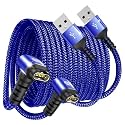 Garmin Watch Charger Cable Right Angle Fast Charging Braided 2-Pack 4ft