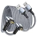 Garmin Watch Charger Cable Right Angle Fast Charging Braided 2-Pack 4ft