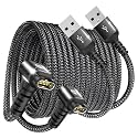 Garmin Watch Charger Cable Right Angle Fast Charging Braided 2-Pack 4ft