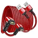 Garmin Watch Charger Cable Right Angle Fast Charging Braided 2-Pack 4ft