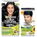 Garnier Color Naturals Crème hair color, Shade 1 Natural Black, 70ml + 60g And Garnier Color Naturals Men, Natural Black, 30ml+30gm