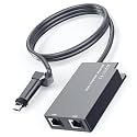 Garosa 2 Port Ethernet Adapter Gigabit Ethernet Splitter for Wired Connection with Plug and Play Design Compatible with Gen 2 V2 Satellite System