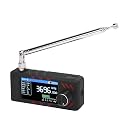 Garosa Mini Radio 1.9 Inch Color Screen Full Band with FM AM LSB USB Modes for Shortwave HF VHF Listening and Portable Travel Use