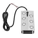 Garosa Ultrasonic Pond Fogger, Stainless Steel 6 Head Mist Maker 5000mL H Humidifying Fog Effect with IP67 DC45 48V Power Supply for Pond Garden