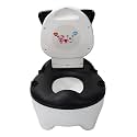 Garth Potty Training Toilet Seat | Lightweight Portable Potty Great for Travel | Chair with Lid and High Back Support for Toddler Boys Girls | Potty Seat for 1+ year child (Black color) (Pack of 1)