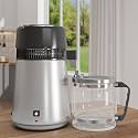 Garvee 1.1 Gallon Water Distiller 750W Home Water Purifier with Glass Jug Drinking Water Purification Filter Set Produces Water with 2ppm Purity Ideal for Home and Office Use - Silver