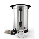 Garvee 100 Cup Fast Brew Commercial Coffee Urn, Food Grade Stainless Steel Large Capacity Coffee Maker Perfect for Church, Meeting rooms, Lounges, and Other Large Gatherings-14 L