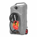 Garvee 16 Gallon Gas Can, Fuel Tank Container with 10 FT Manual Siphon Pump
