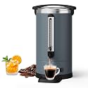 Garvee 18 L/120 Cups Coffee Urn- 4.8 gal Double Wall Commerical Coffee Maker for Buffet Catering Wedding Gathering,Large Capacity Hot Coffee Dispenser,Stainless Steel Hot Water Urn-Grey