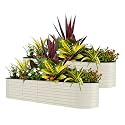 Garvee 2 Pack 8x2x1.5ft Galvanized Raised Garden Bed, Metal Planter Box