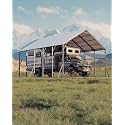 Garvee 20x25 ft Metal Carport Kit, 120° Steep-Pitch Vertical Roof for Snow Shedding, 173" High-Clearance RV &amp; Tractor Shelter, Heavy-Duty 2 Cars Car Port with Reinforced Frame
