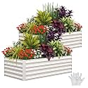 Garvee 2PCS 6x3x2ft Galvanized Raised Garden Bed, Outdoor Planter Box