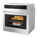 Garvee 30" Built-In Electric Wall Oven, 4.8 Cu.Ft Convection Oven with Self-Cleaning, 8 Functions, 3800W, Touch Control &amp; Safety Lock, Certified, Stainless Steel