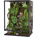 Garvee 34 gal Reptile Tall Glass Terrarium, 24 in x 18 in x 28 in Reptile Tank Double Hinge Door with Top Screen Ventilation, Easy Assembly