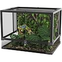 Garvee 34 Gallon Reptile Tall Glass Terrarium, 24" x 18" x 18" Reptile Tank Double Hinge Door with Top Screen Ventilation, Easy Assembly (34 Gallon-H)