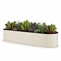 Garvee 8x2x1.5ft Galvanized Raised Garden Bed, Outdoor Metal Planter Box