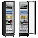Garvee Commercial Beverage Refrigerator, One Glass Door Display Refrigerator with 360° Circulation Cooling, Frost-Free, Adjustable Shelves Merchandiser Fridge Upright Cooler, Energy-Saving Comp