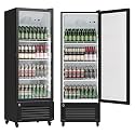 Garvee Commercial Beverage Refrigerator, One Glass Door Display Refrigerator with 360° Circulation Cooling, Frost-Free, Adjustable Shelves Merchandiser Fridge Upright Cooler, Energy-Saving Comp