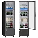 Garvee Commercial Beverage Refrigerator, One Glass Door Display Refrigerator with 360° Circulation Cooling, Frost-Free, Adjustable Shelves Merchandiser Fridge Upright Cooler, Energy-Saving Comp