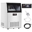 GARVEE Commercial Ice Maker Machine 160 LBS/24H, Stainless Steel Under Counter ice Machine with 44 LBS Ice Storage Capacity, Freestanding Ice Maker(5 * 12 Ice Cube)