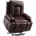 Garvee Power Lift Recliner Chair - Heat and Massage, PU Leather Electric Lift Recliner for Elderly &amp; Mobility Impaired, Adjustable Back and Legs, Heavy Duty Lift Chair for Seniors