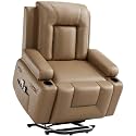 Garvee Power Lift Recliner Chair - Heat and Massage, PU Leather Electric Lift Recliner for Elderly &amp; Mobility Impaired, Adjustable Back and Legs, Heavy Duty Lift Chair for Seniors