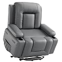 GarveeHome Oversized Wide Power Lift Recliner Chair - Heat and Massage, Faux PU Leather, Adjustable Back and Legs, Electric Lift Chair Designed for The Elderly and People with Mobility impaired